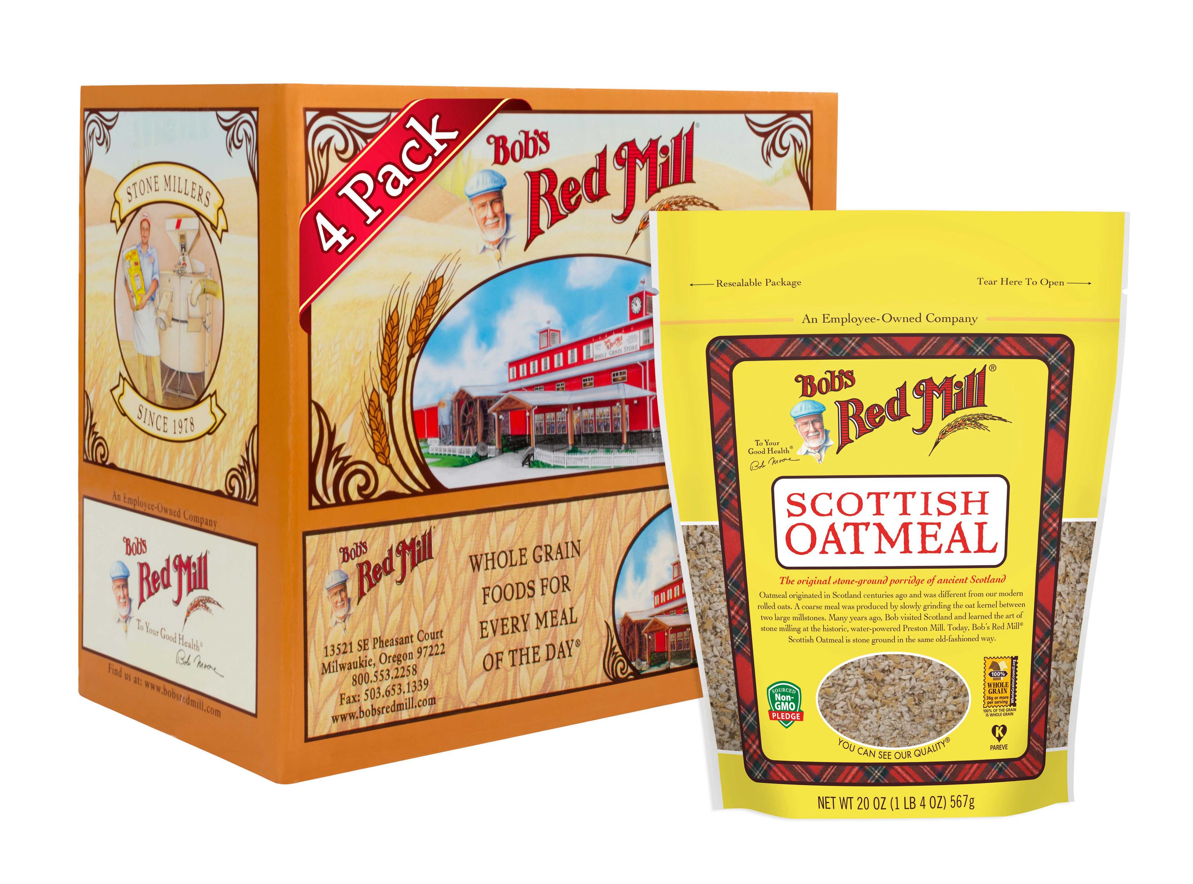 Bob's Red Mill Scottish Oatmeal, 20 Ounce -- 4 Per Case