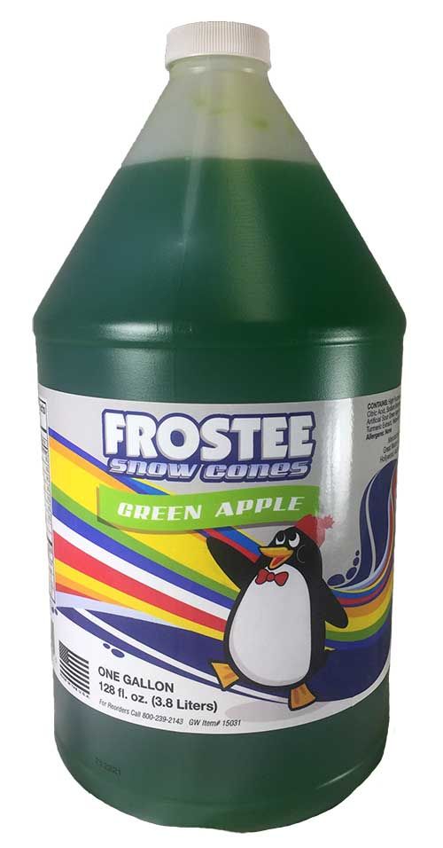 Frostee Snow Cone Green Apple Syrup, 1 Gallon -- 4 Per Case