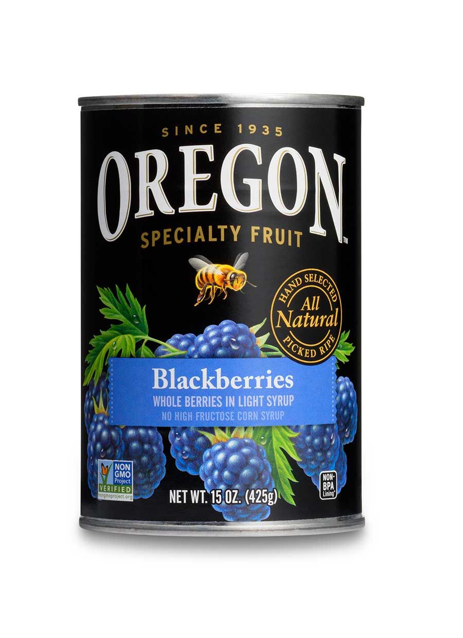 Oregon Fruit Blackberries In Syrup, 15 Ounce -- 8 Per Case