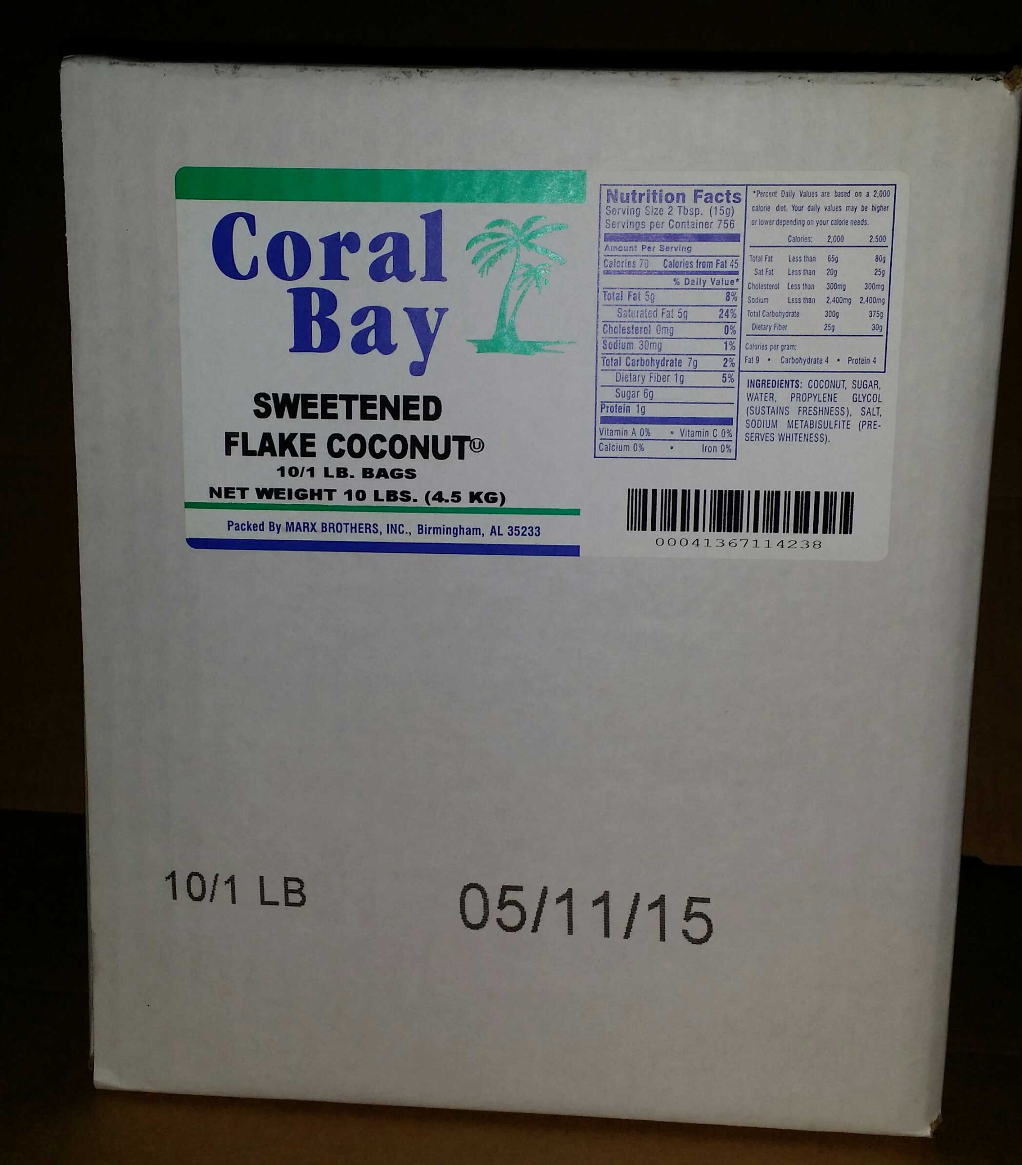 Coral Bay Snowflake Coconut, 1 Pound -- 10 Per Case