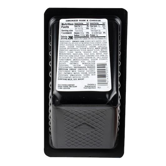 Market Ham And Cheese White Bread Sandwich Wedge, 4.9 Ounce -- 10 Per Case