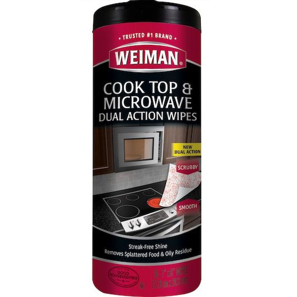 Weiman Cook Top And Microwave Dual Action Wipe, 30 Count -- 4 Per Case