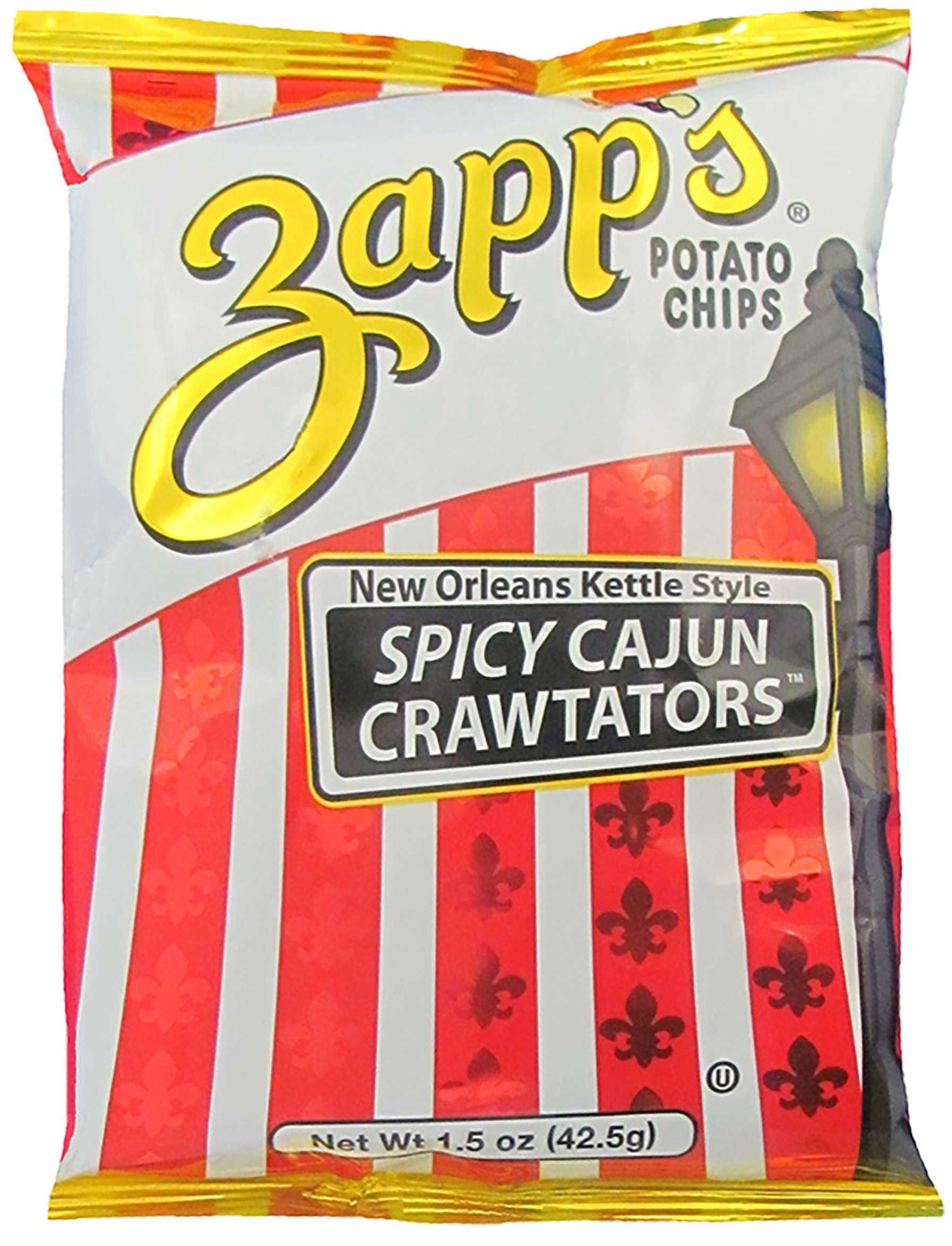 Zapp's Spicy Cajun Crawtator Potato Chips, 1.5 Ounce -- 60 Per Case