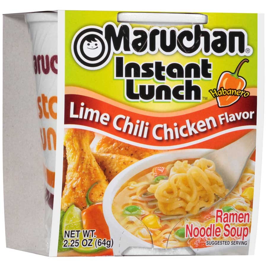 Maruchan Instant Lunch Lime Chili Chicken Flavor Noodles Soup, 2.25 Ounce -- 12 Per Case