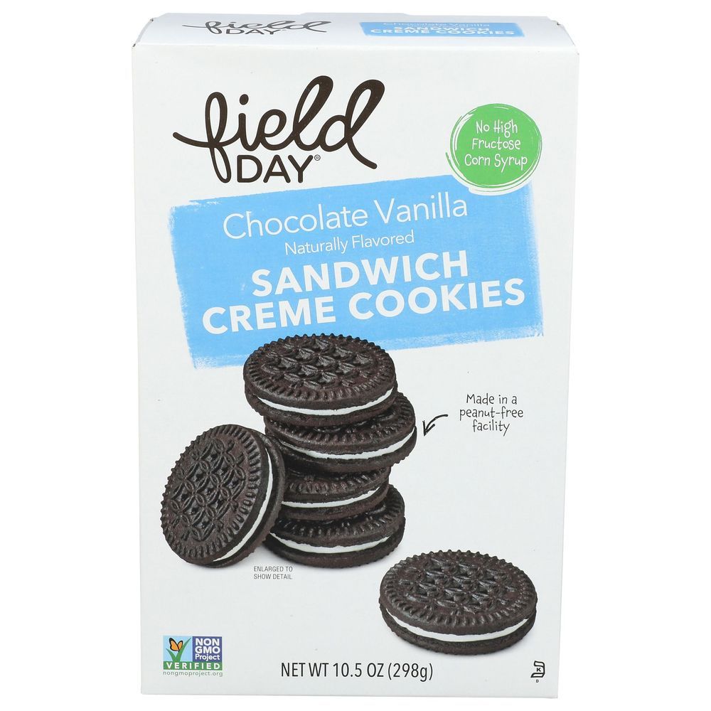 Field Day Chocolate Vanilla Sandwich Creme Cookies, 10.5 Ounce -- 12 Per Case