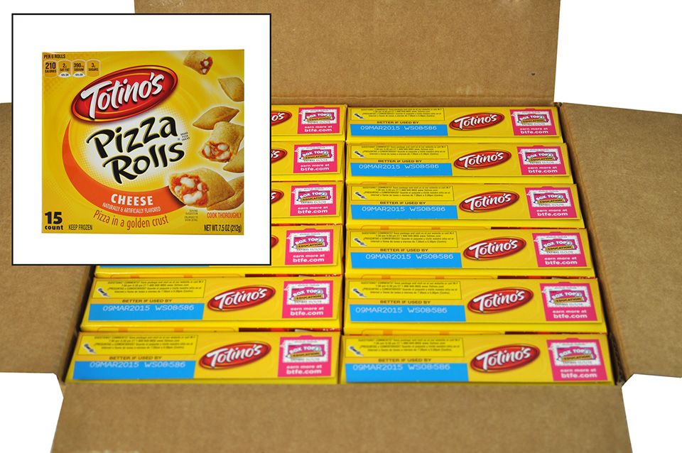 Totino's Pizza Rolls Snacks, 15 Count, Cheese, 7.5 Ounce -- 12 Per Case