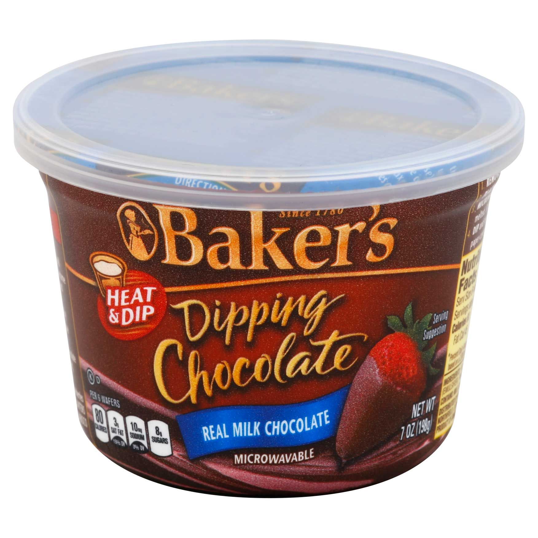 Baker's Real Milk Dipping Chocolate, 7 Ounce -- 8 Per Case