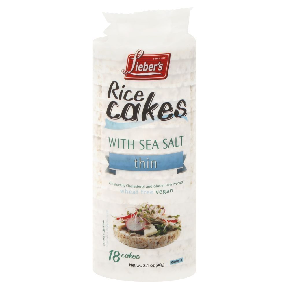 Liebers Thin Rice Cakes With Sea Salt, 3.1 Ounce -- 12 Per Case