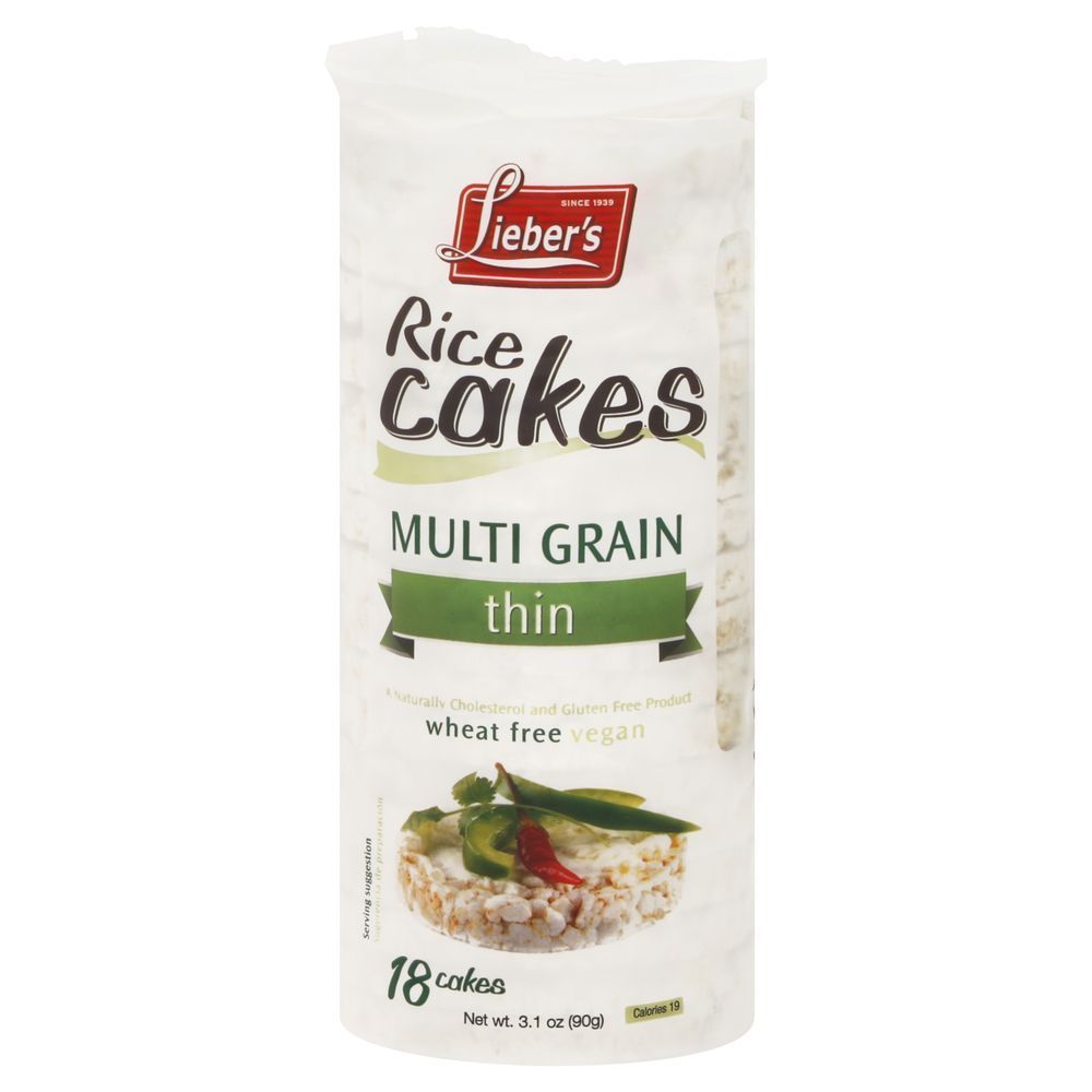 Liebers Multi Grain Thin Rice Cakes, 3.1 Ounce -- 12 Per Case