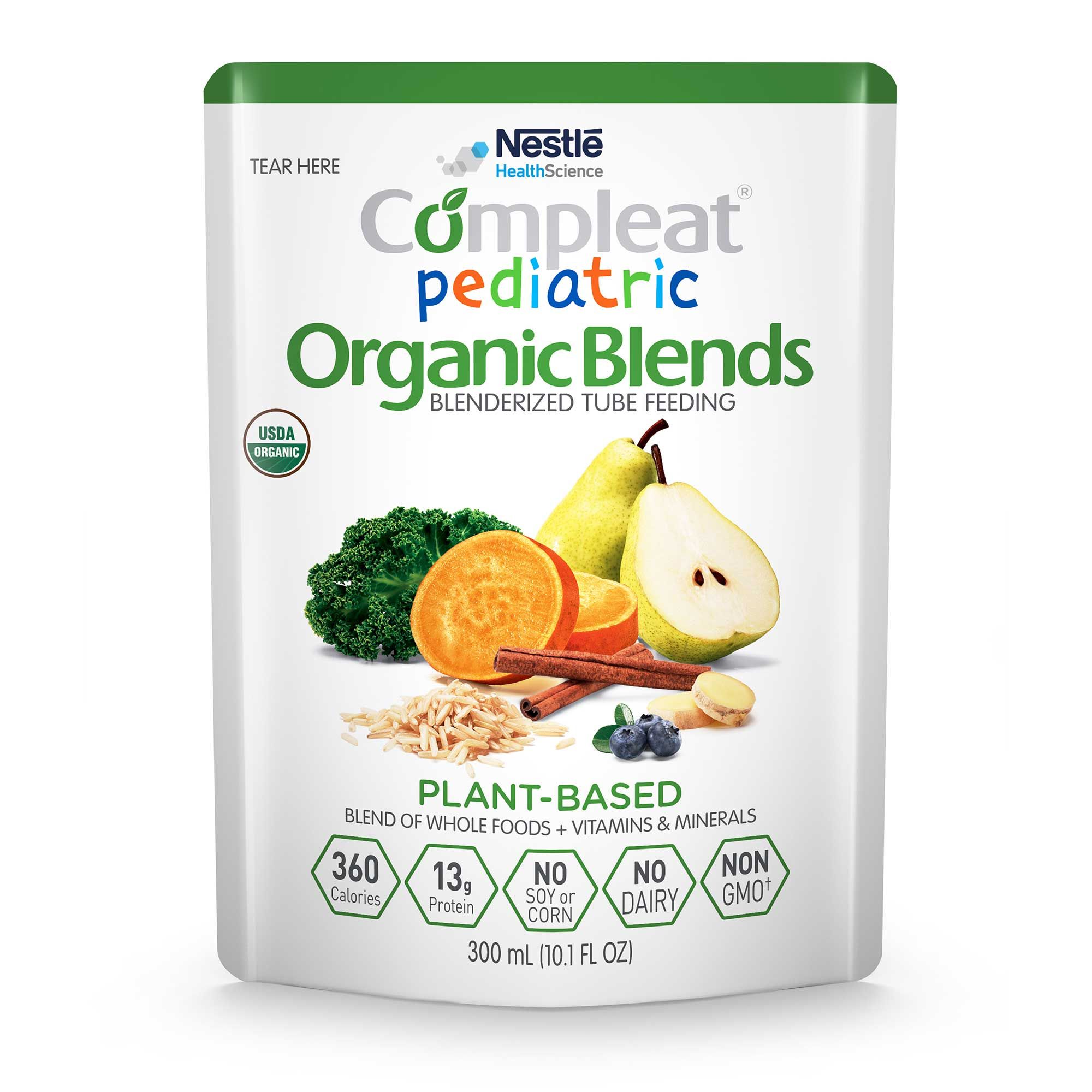 Compleat Organic Blends Pediatric Plant Base Protein Tube Feeding, 10 Fluid Ounce -- 24 Per Case