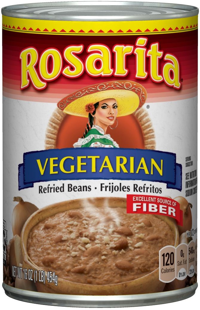 Rosarita Vegetarian Refried Beans, 16 Ounce -- 12 Per Case
