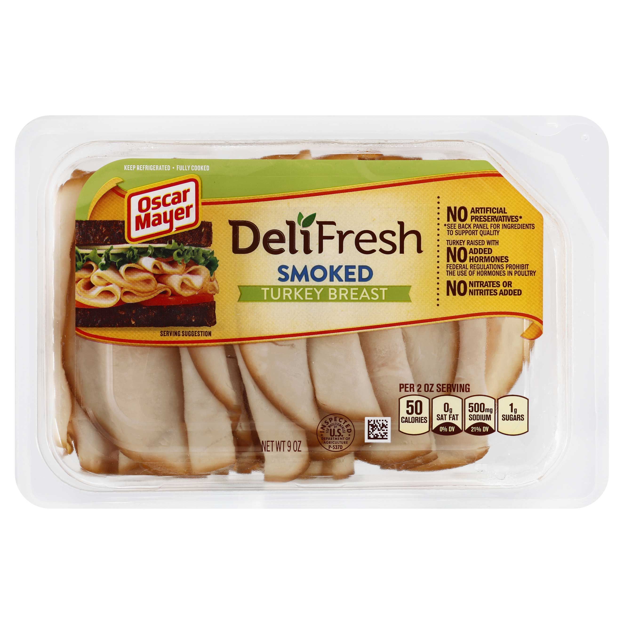 Oscar Mayer Deli Fresh Shaved Smoked Turkey Breast, 9 Ounce -- 8 Per Case