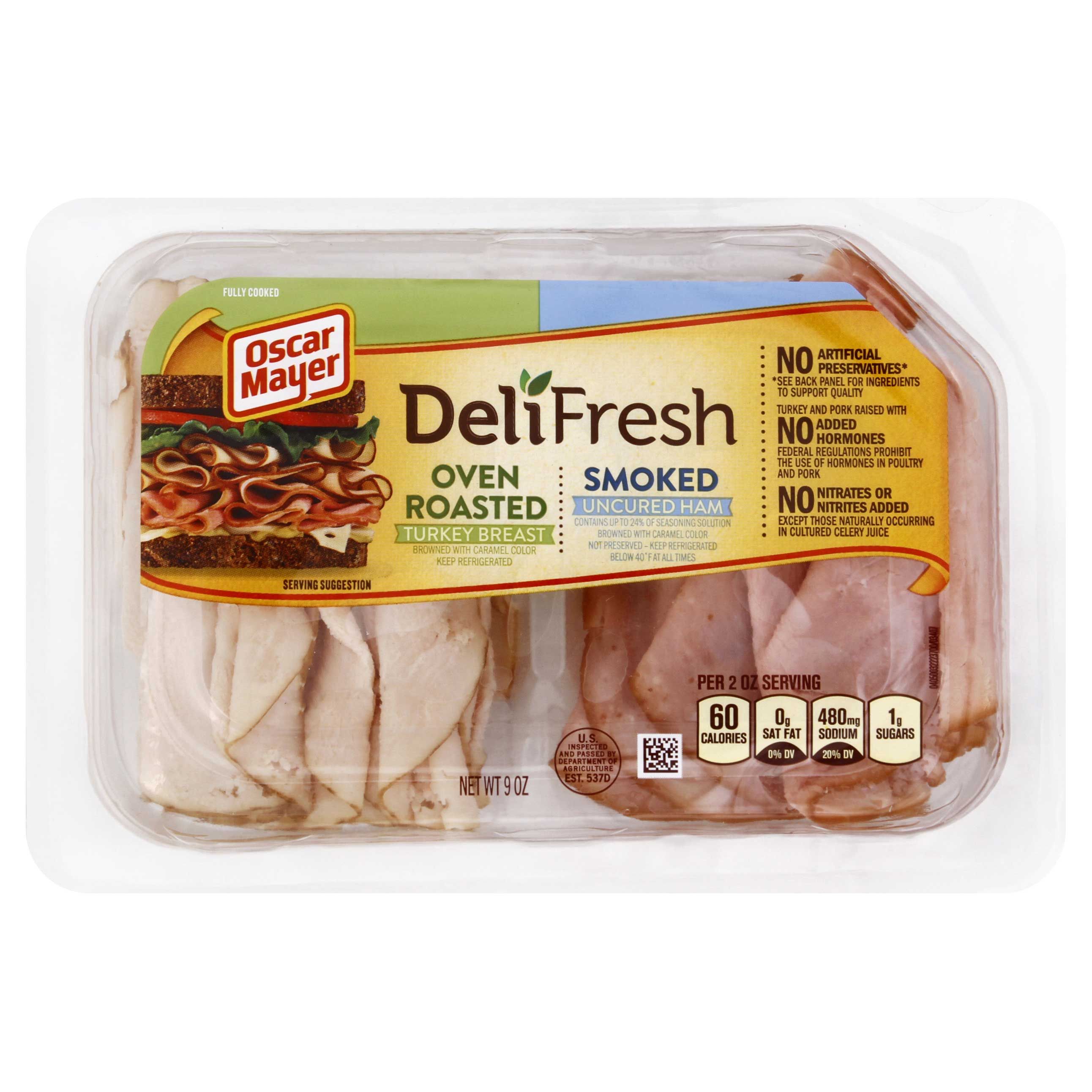 Oscar Mayer Delifresh Ham And Turkey, Variety Pack, 9 Ounce -- 8 Per Case