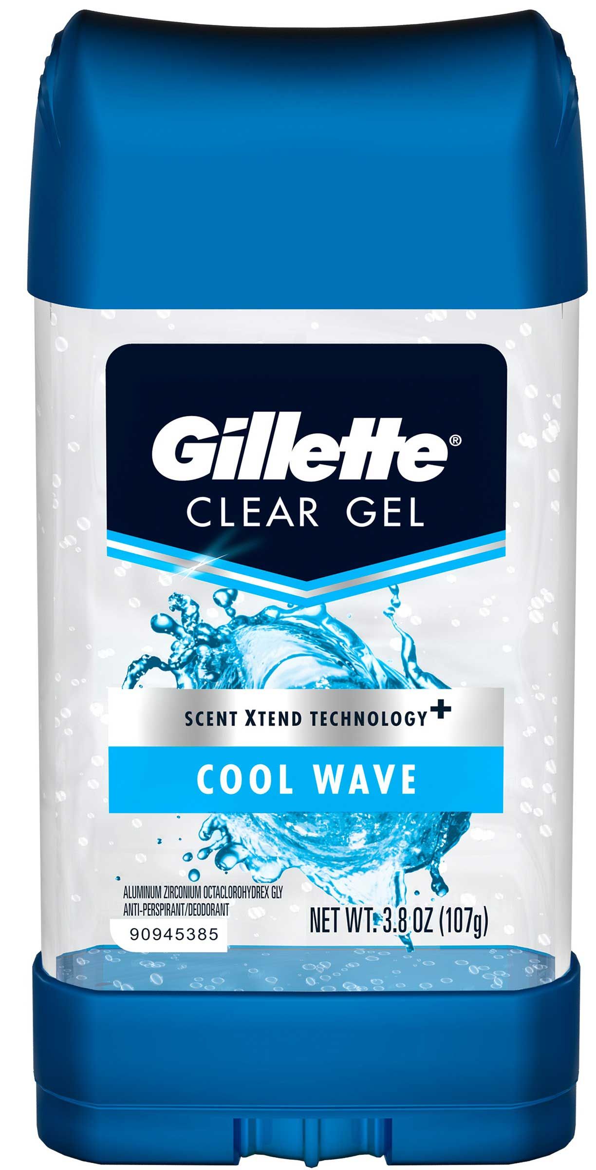 Gillette Cool Wave Clear Gel Antiperspirant Deodorant, 4 Ounce -- 12 Per Case