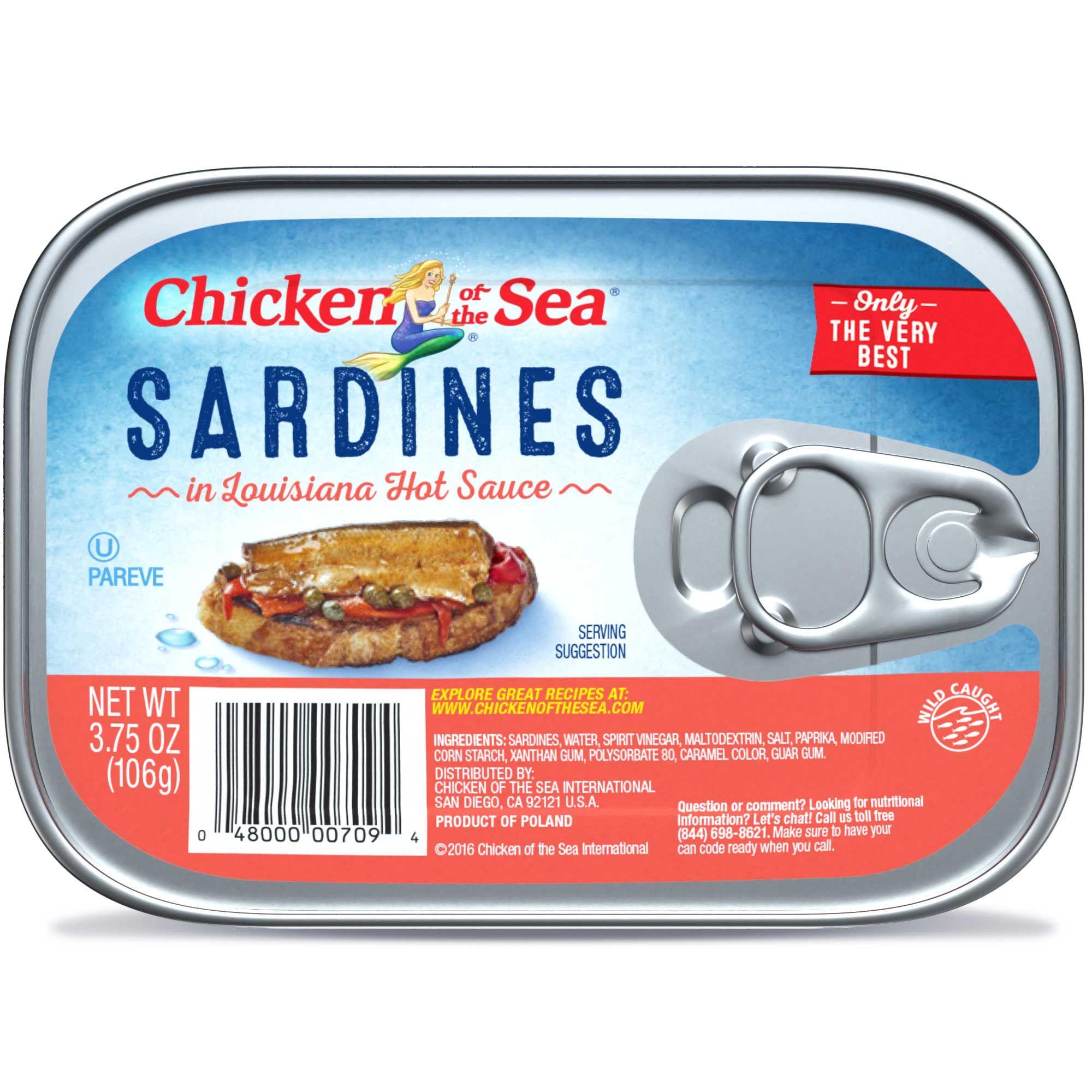 Chicken Of The Sea Sardines In Hot Sauce, 3.75 Ounce -- 18 Per Case