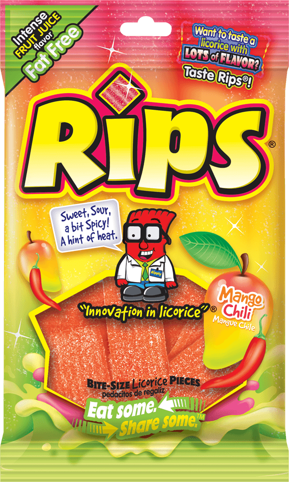 Rips Mango Chili Candy, 4 Ounce -- 12 Per Case