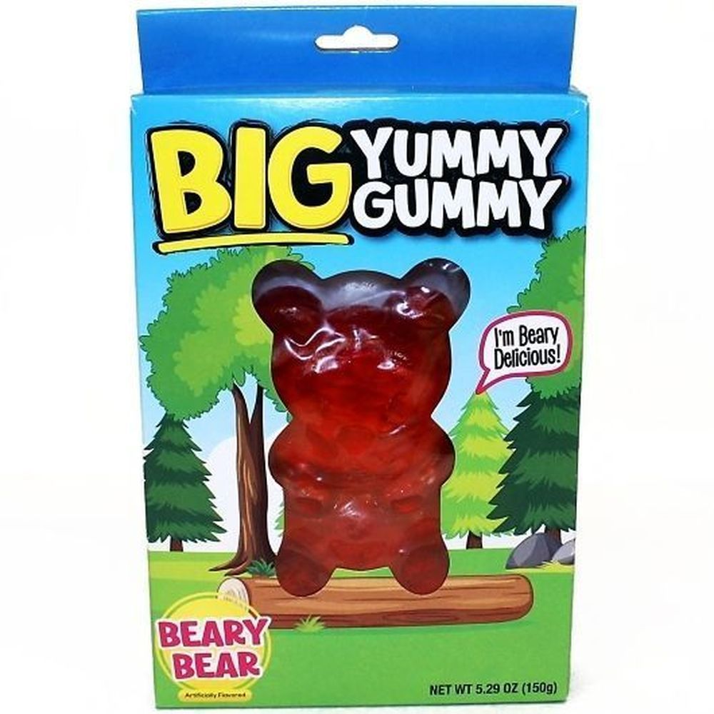 Big Yummy Gummy Beary Bear Gummy Candy, Display Carton, 12 Count