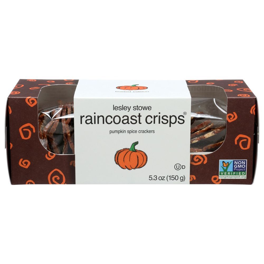 Lesley Stowe Raincoast Crisps Pumpkin Spice Cracker, 5.3 Ounce -- 12 Per Case