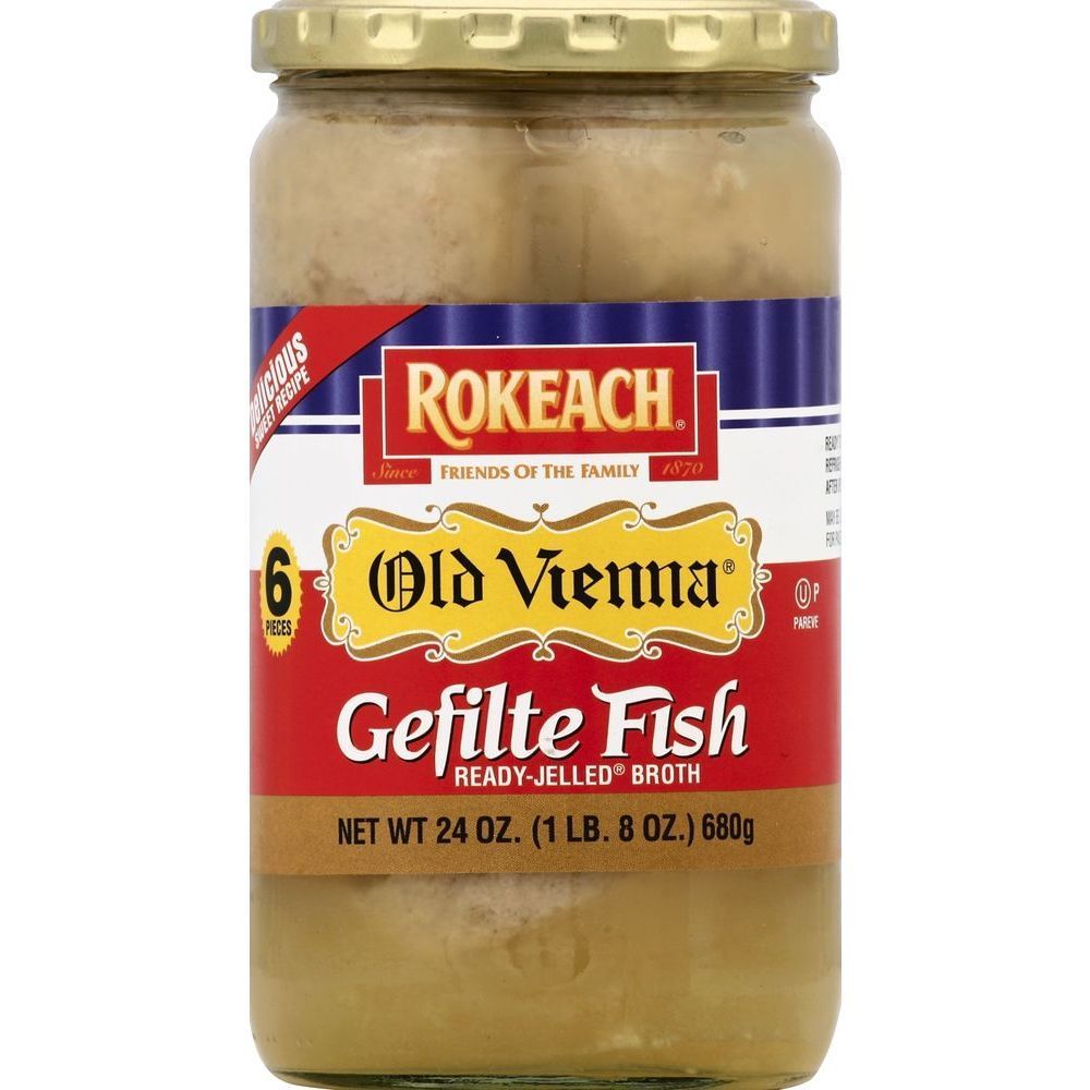 Rokeach Old Vienna Gefilte Fish Ready Jelled Broth, 24 Ounce -- 12 Per Case
