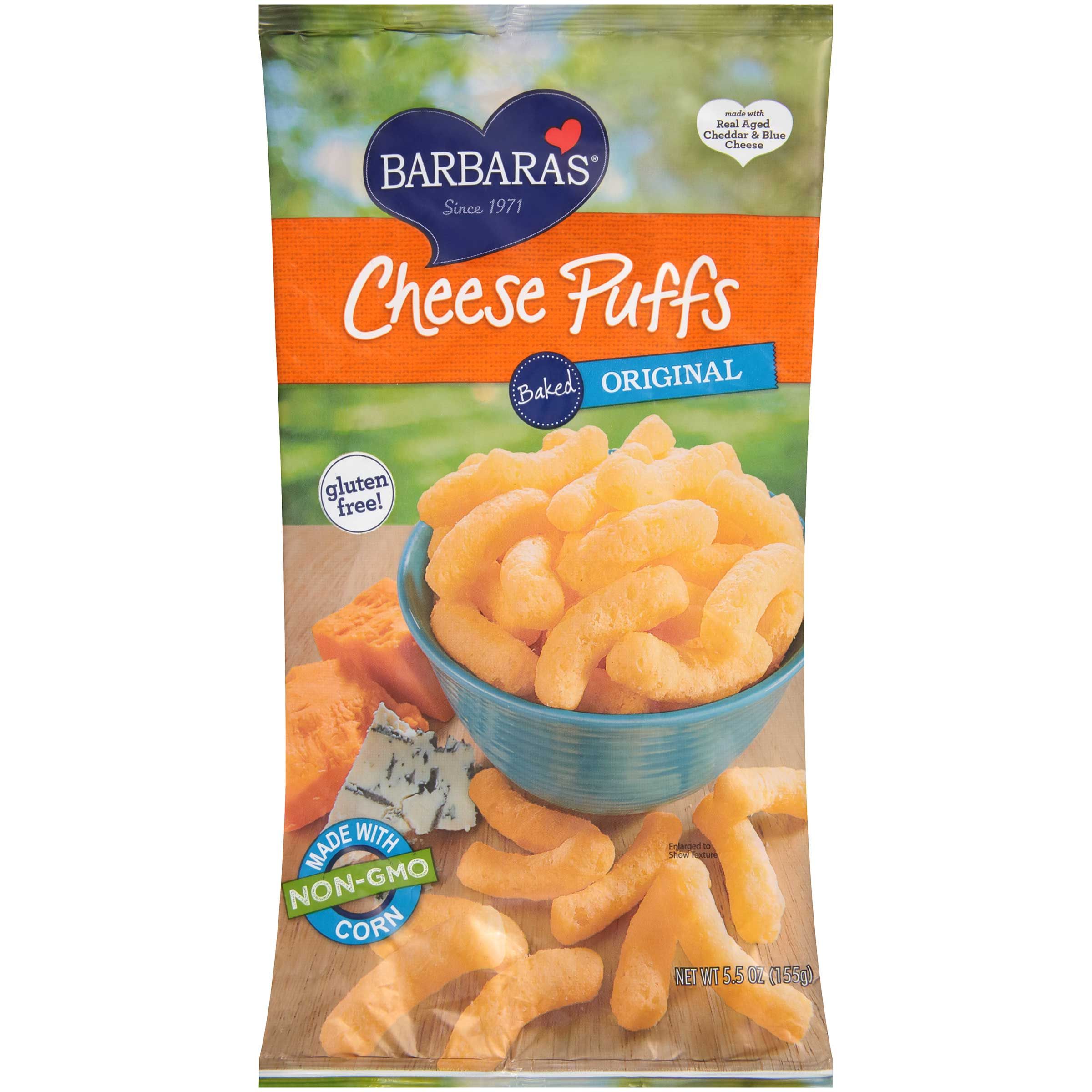 Barbara's Bakery Cheese Puff Bakes, Original, 5.5 Ounce -- 12 Per Case
