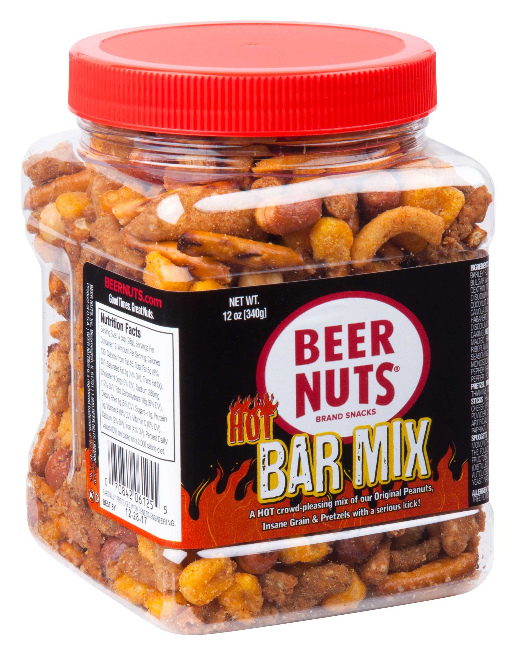 Beer Nuts Hot Bar Mix, 12 Ounce Pet Jar -- 6 Per Case