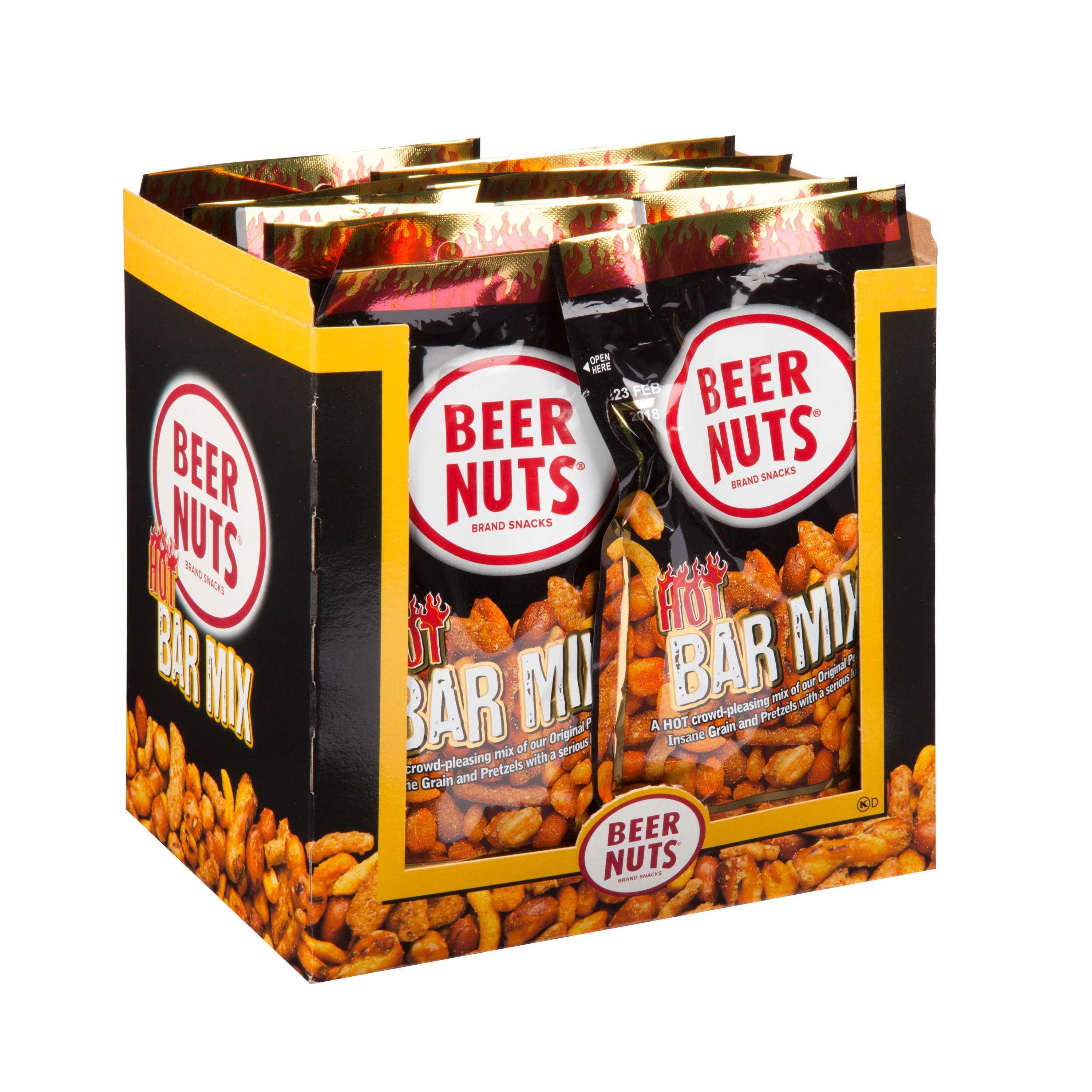Beer Nuts Hot Bar Mix, 3.25 Ounce Value Pack -- 48 Per Case