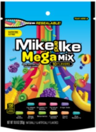 Mike And Ike Mega Mix Chewy Candy, 10 Ounce -- 8 Per Case