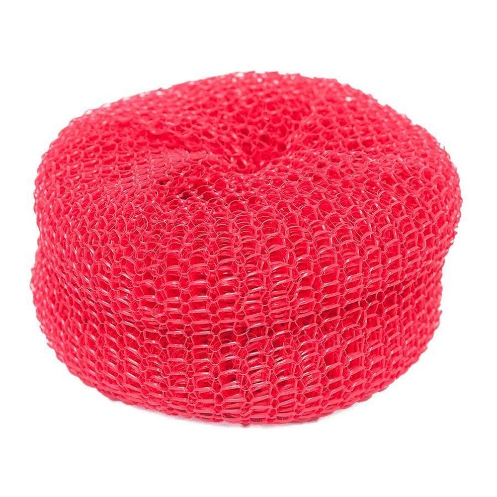 Acs Plastic Red Mesh Power Scrubber, 4.5 Inch -- 24 Per Case