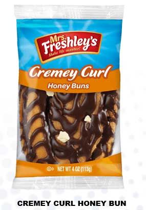 Mrs. Freshley's Cremey Curl Honey Bun, 4 Ounce -- 54 Per Case