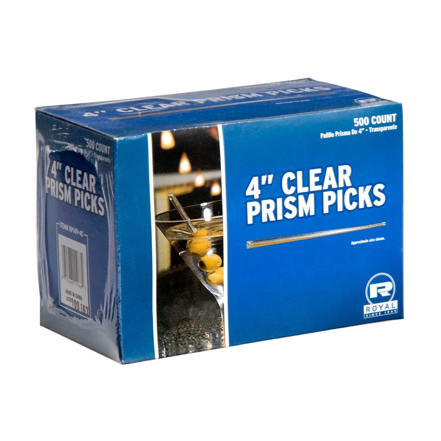 Royal Prism Clear Pick, 500 Count -- 5 Per Case