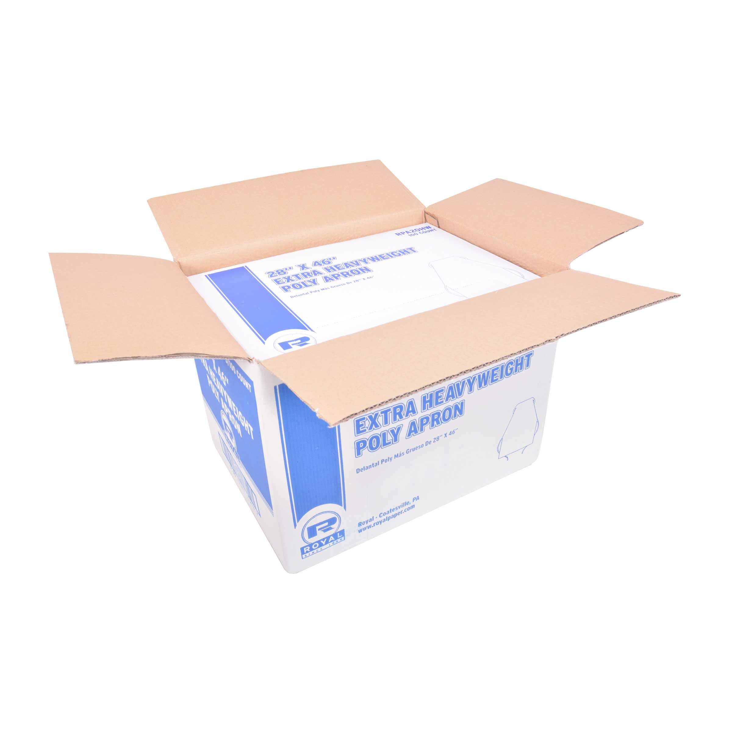 Royal 1.77 Mil Polyethylene Apron, 28 X 46 Inch -- 500 Per Case