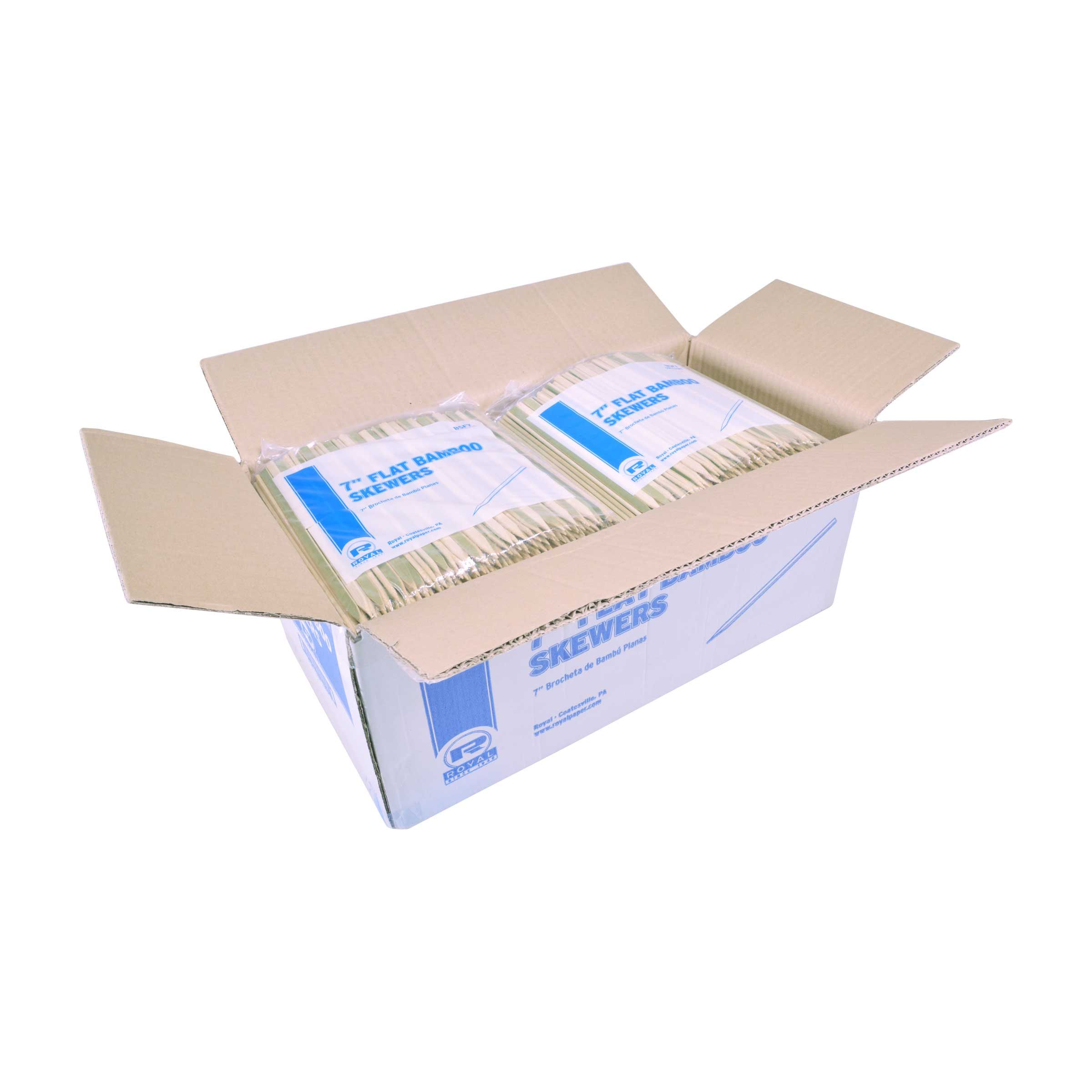 Royal Flat Bamboo Skewer, 500 Count -- 6 Per Case