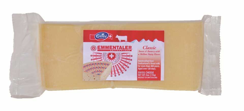 Emmi Cheese Emmentaler Retail Cuts, 6 Ounce -- 16 Per Case