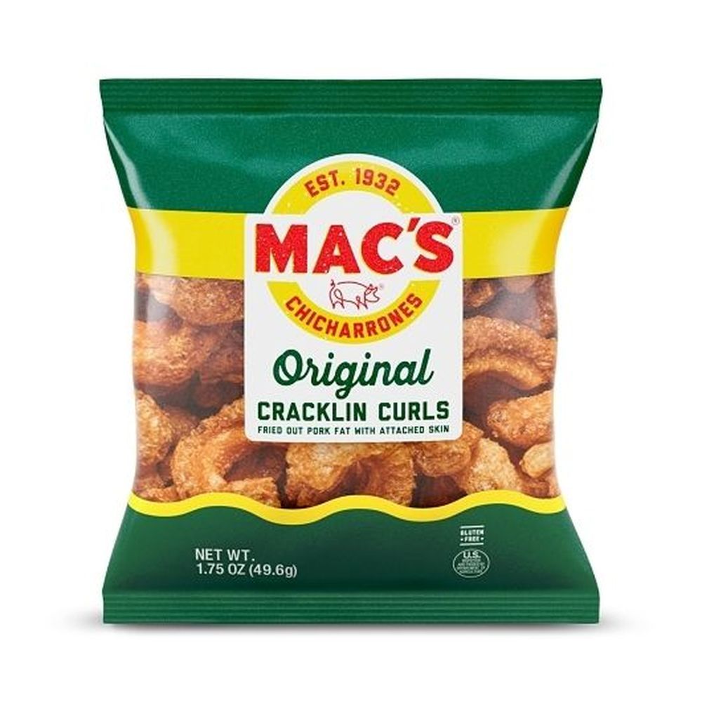 Macs Original Cracklin Curls, 1.75 Ounce -- 24 Per Case