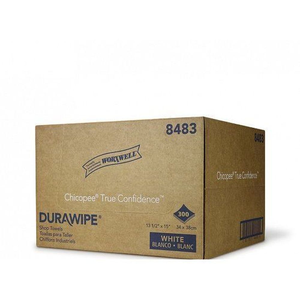 Chicopee Durawipe White Heavy Duty Flat Shop Towel, 13. 5 X 15 Inch -- 300 Per Case