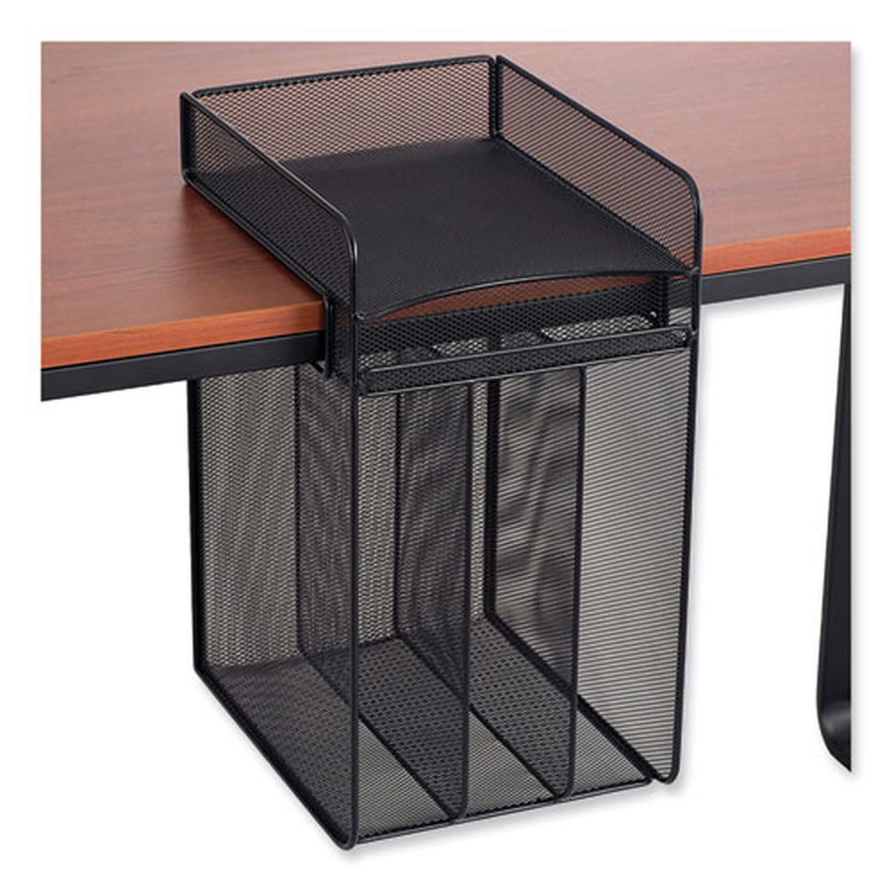Safco Onyx Black 4 Sections Letter Size Files Vertical Hanging Storage, 10.25 X 12 X 17.1 Inch