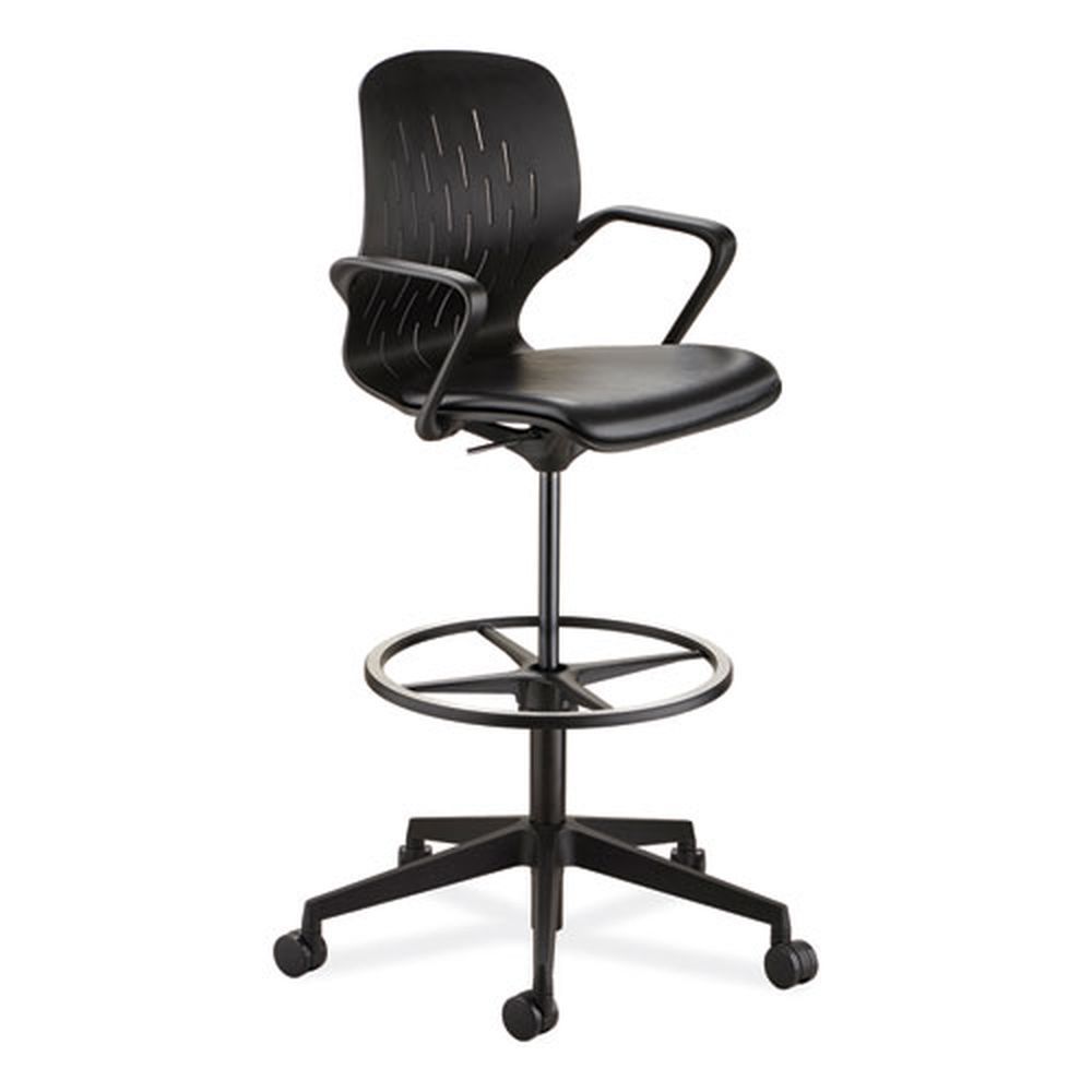 Safco 22 To 32 Inch High Black Seat Back And Base Shell Extended-height Chair, Supports Up To 275 Pound