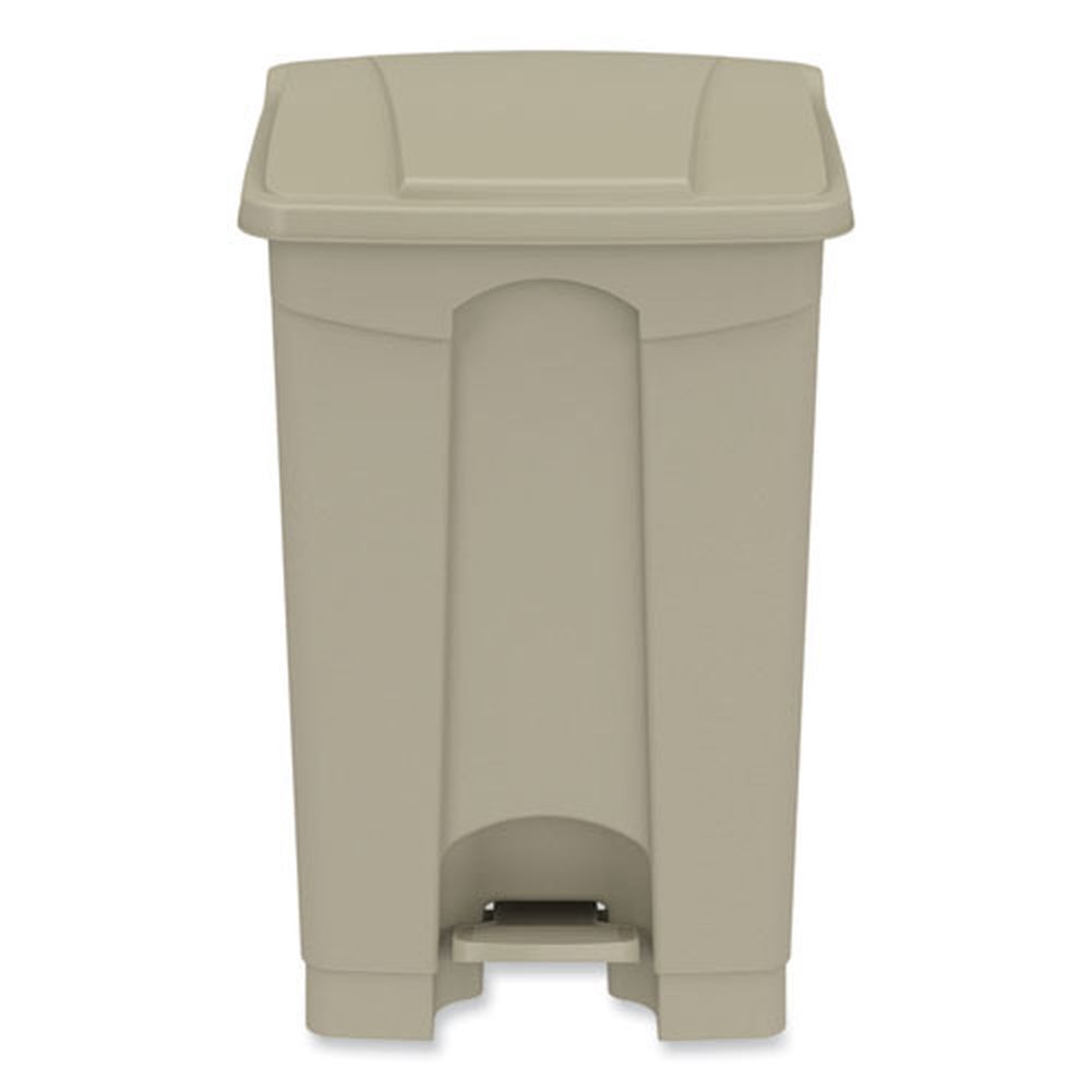 Safco Tan Plastic Step On Receptacle, 12 Gallon Capacity