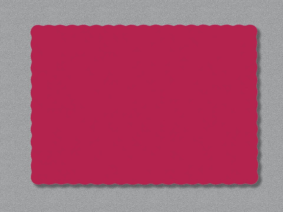 Smith Lee Red Scalloped Printed Place Mat, 9.75 X 13.75 Inch -- 1000 Per Case