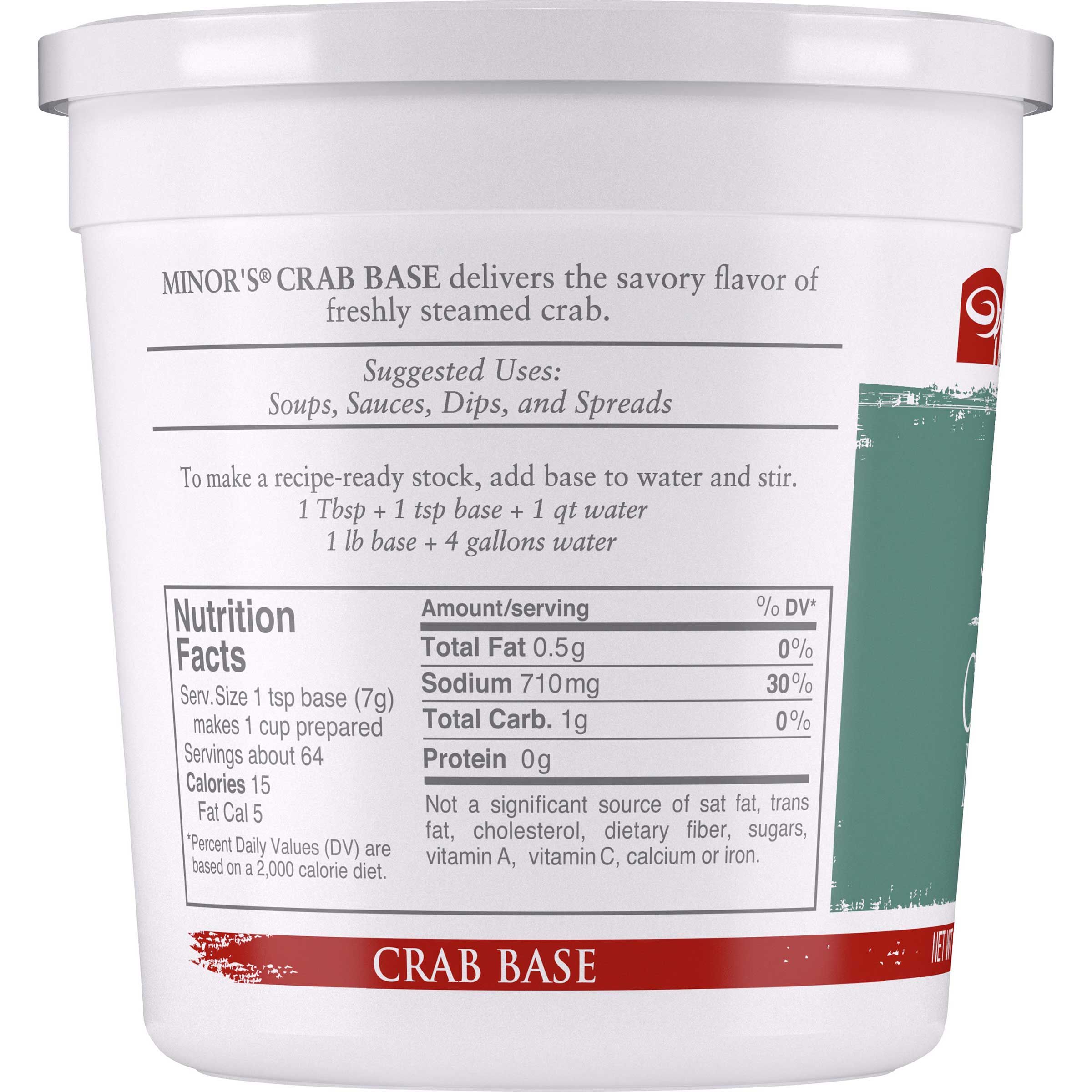 Minor's No Added Msg Crab Base, 1 Pound -- 6 Per Case