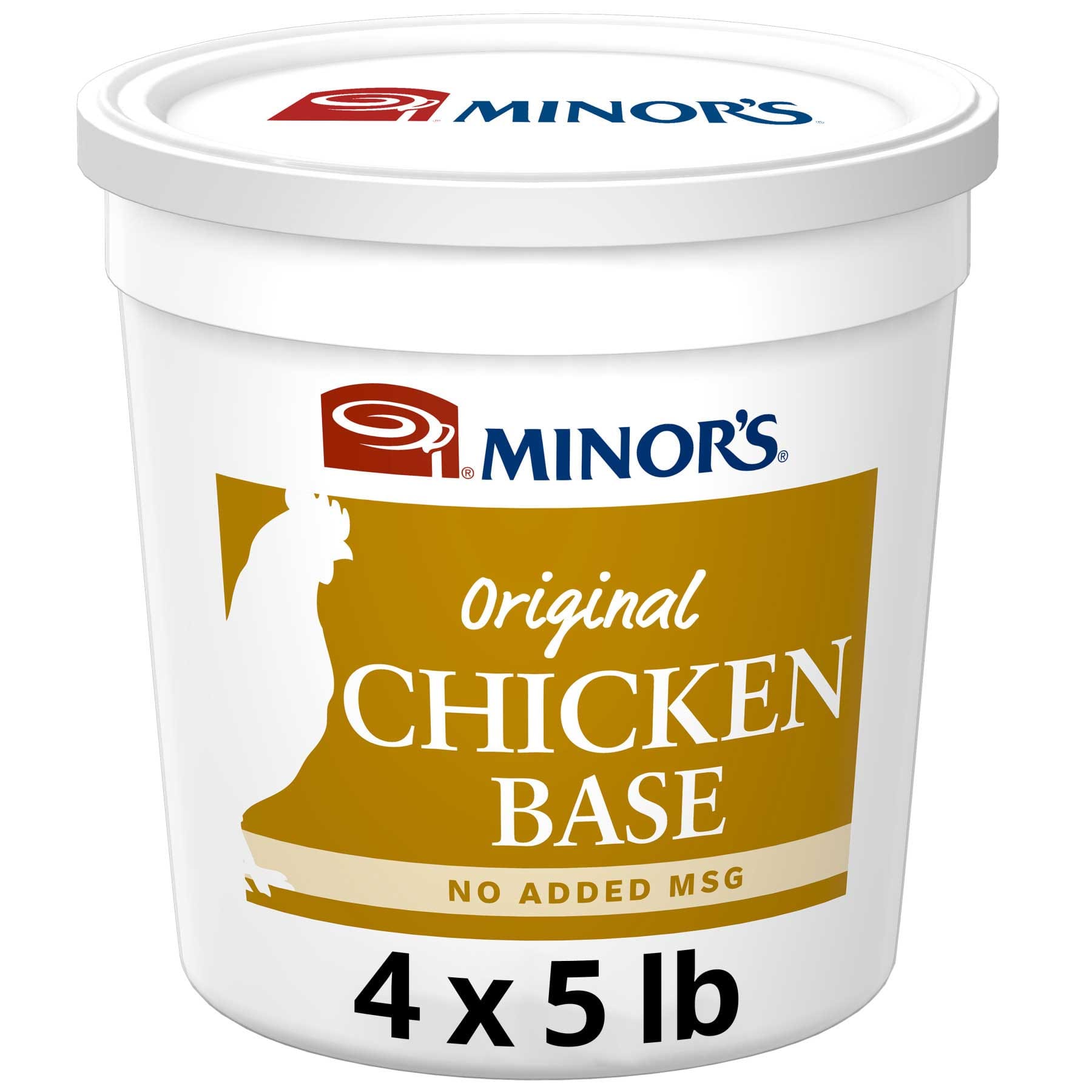 Minor's No Added Msg Chicken Base, 5 Pound -- 4 Per Case