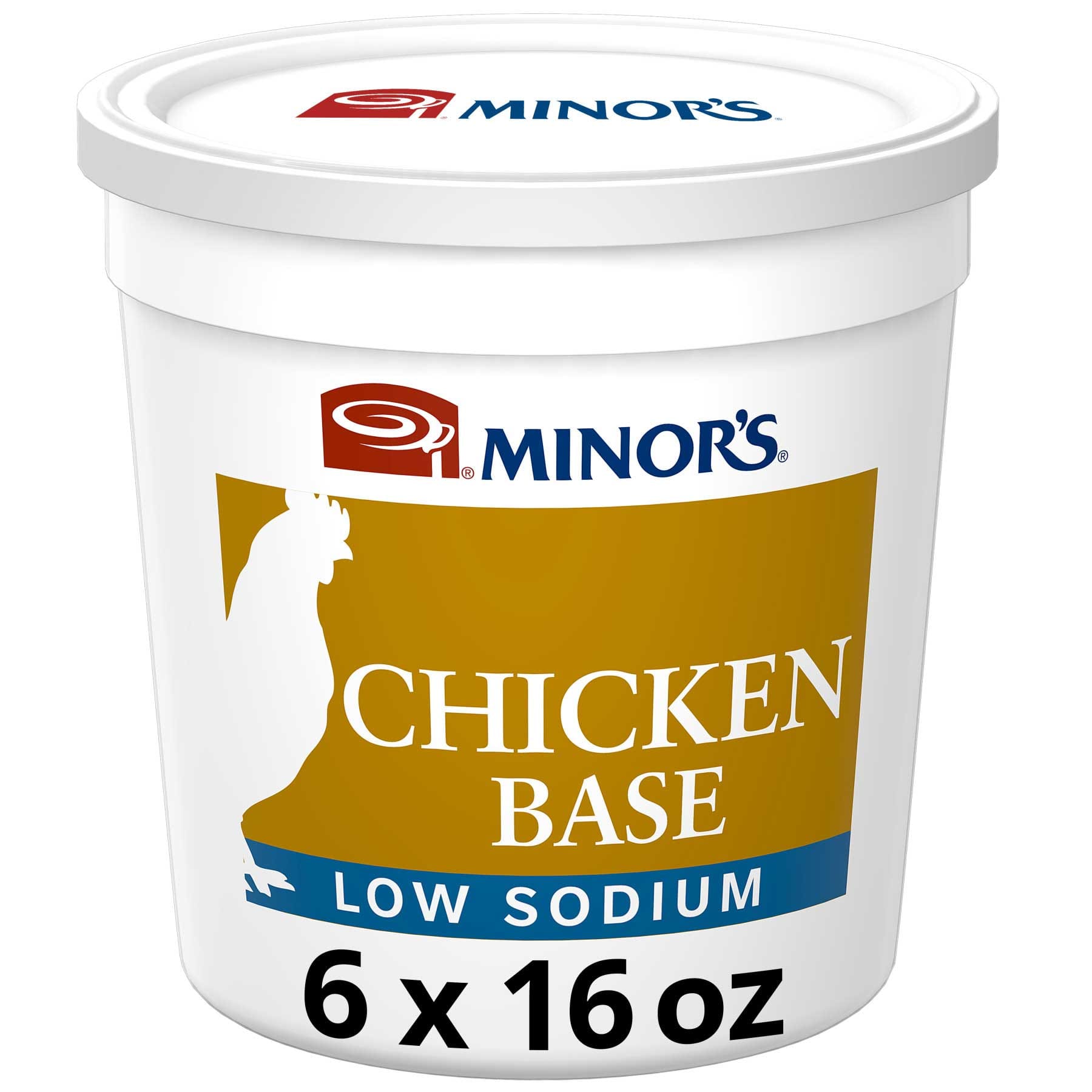 Minor's Low Sodium No Added Msg Chicken Base, 1 Pound -- 6 Per Case