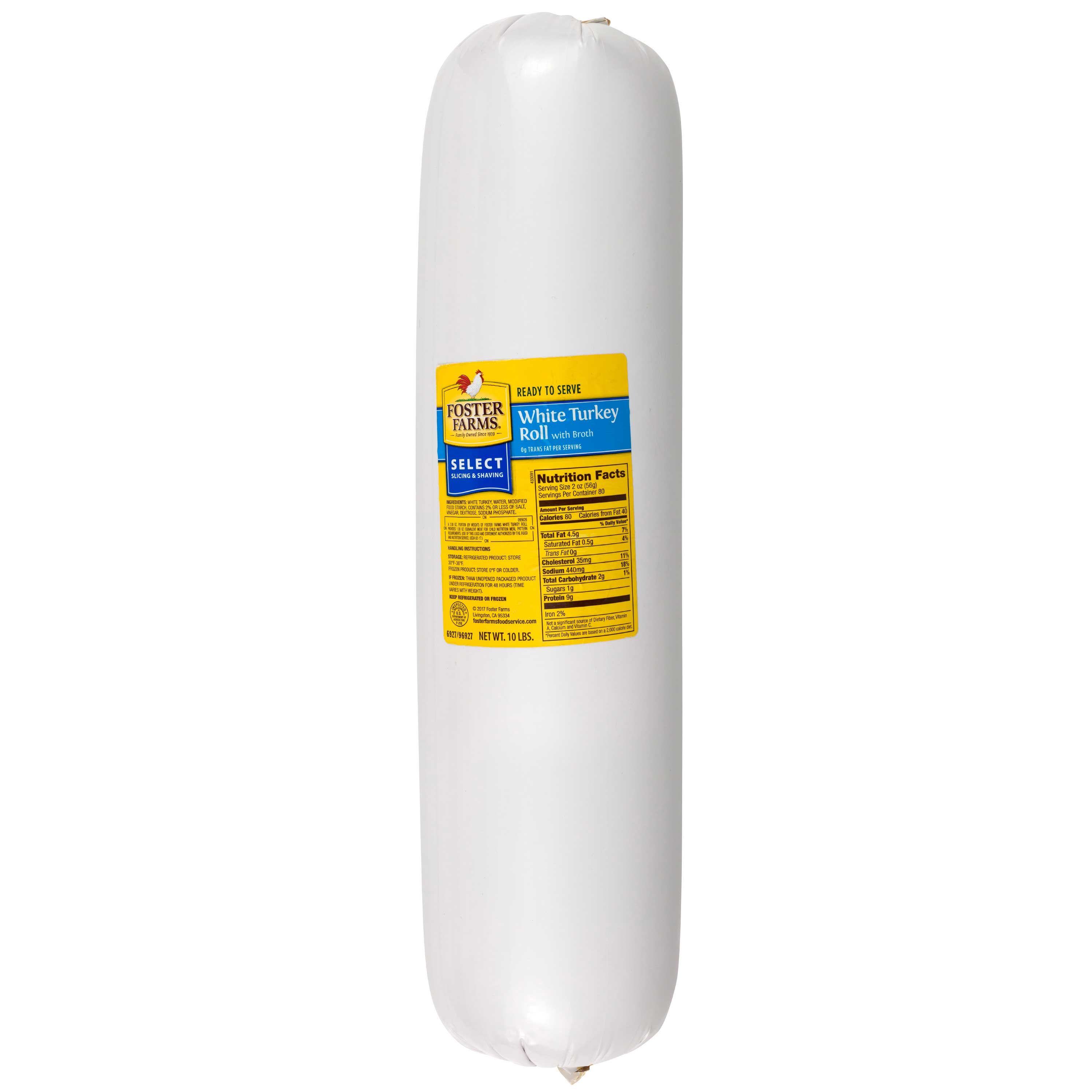 Foster Farms White Turkey Roll -- 2 Per Case