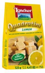 Loacker Quadratini Lemon Bite Size Wafer Cookie, 4.41 Ounce -- 6 Per Case