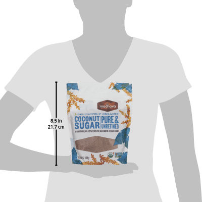 Madhava Organic Blonde Coconut Sugar, 1 Pound -- 6 Per Case