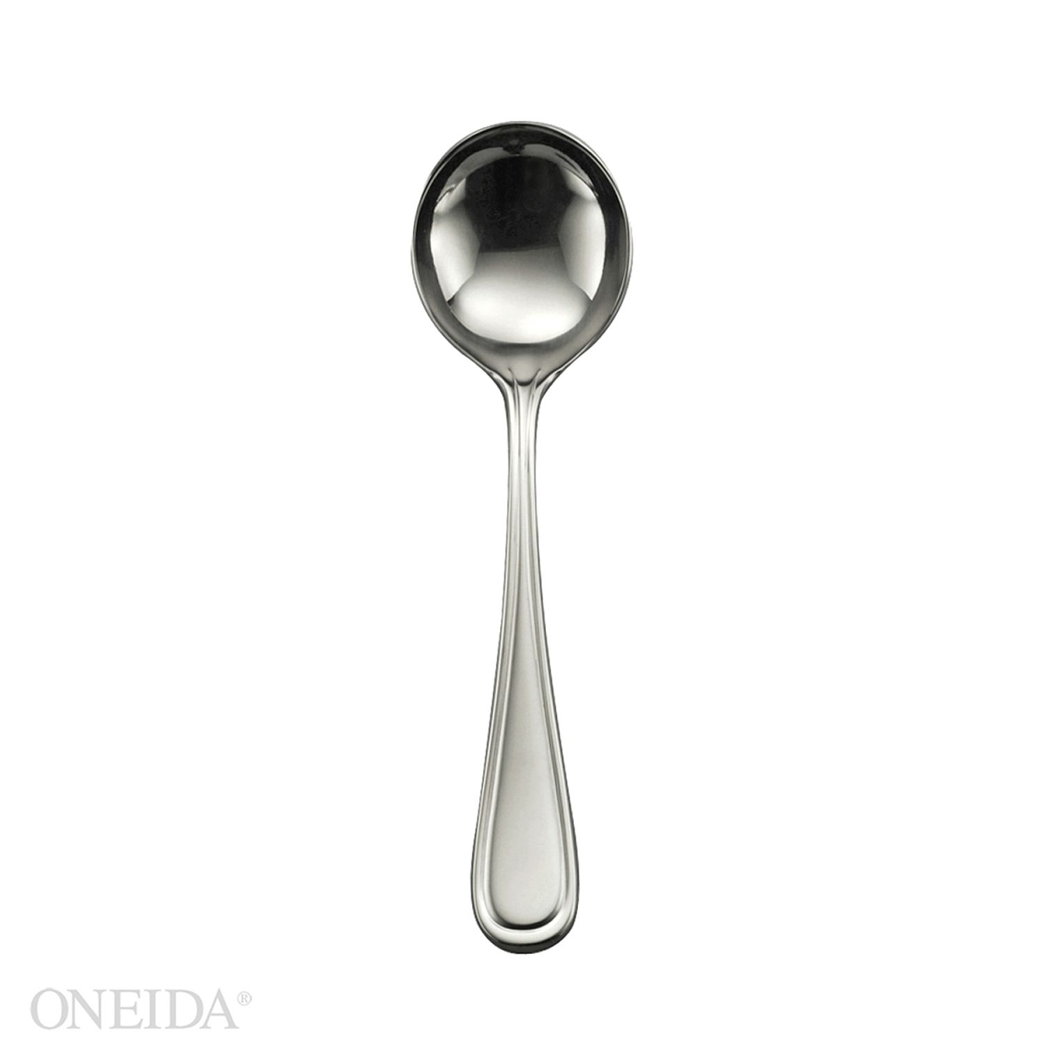 Oneida New Rim 18/10 Stainless Steel Round Bowl Soup Spoon -- 12 Per Case