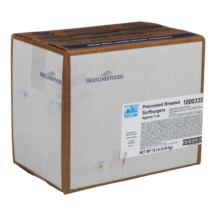 High Liner 3 Ounce Oven Ready Breaded Surfburger Patties, 10 Pound