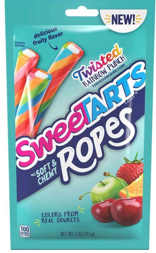 Sweetarts Ropes Twist Rainbow Soft And Chewy Candy, 5 Ounce -- 12 Per Case