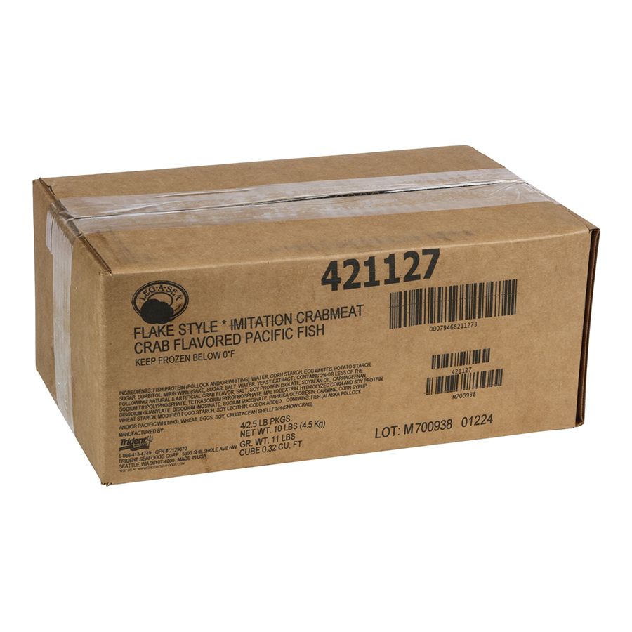 Leg-a-sea Flake Imitation Crab Salad, 2.5 Pound -- 4 Per Case