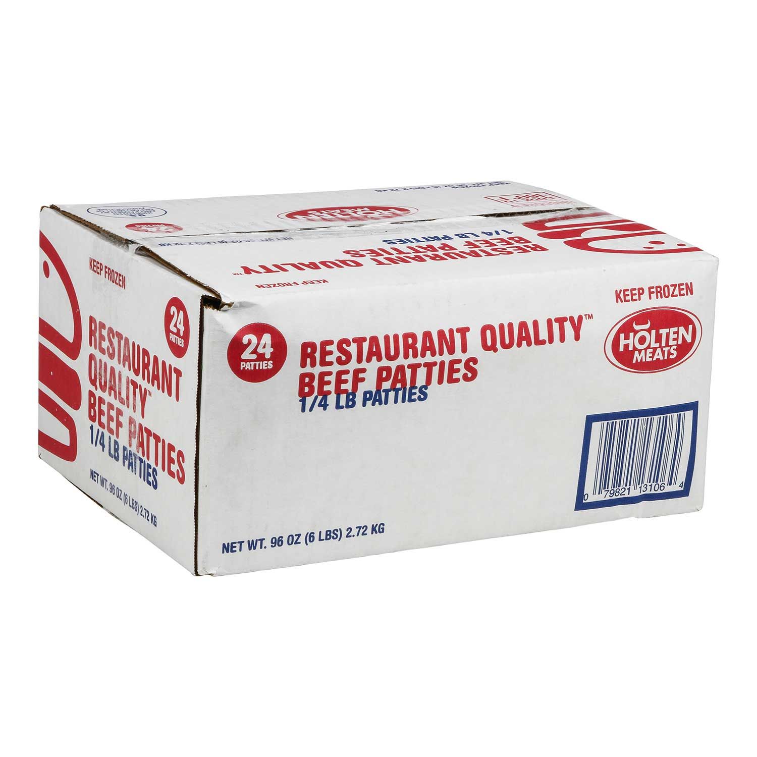 Holten 75/25 Beef Patty, 4 Ounce -- 24 Per Case